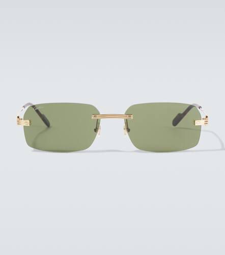 Occhiali da sole rettangolari - Cartier Eyewear Collection - Modalova