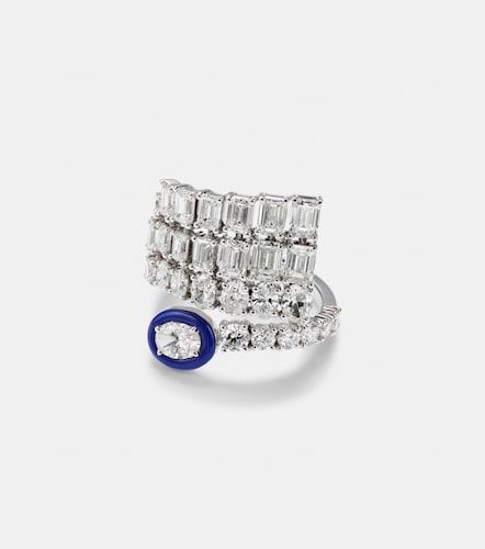 Kt white gold ring with diamonds - Kamyen - Modalova
