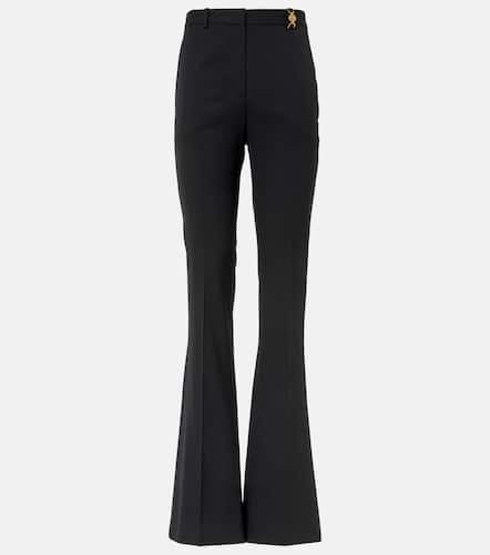 High-rise wool-blend flared pants - Versace - Modalova