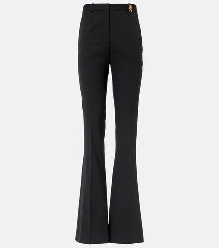 Pantalones flared de mezcla de lana - Versace - Modalova