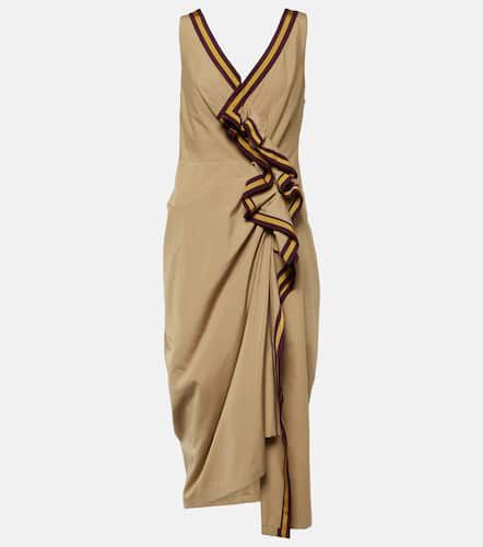 Gathered cotton midi dress - Dries Van Noten - Modalova