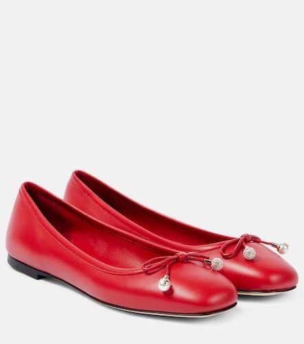 Elme bow-detail leather ballet flats - Jimmy Choo - Modalova