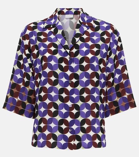 Camisa bowling de crepé estampada - Dries Van Noten - Modalova
