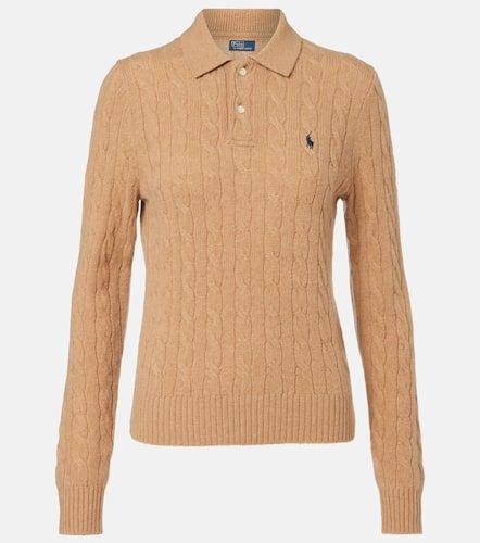 Cable-knit wool and cashmere polo sweater - Polo Ralph Lauren - Modalova