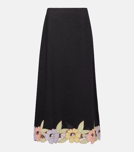 Top Serano in misto lino con cut-out - Rixo - Modalova