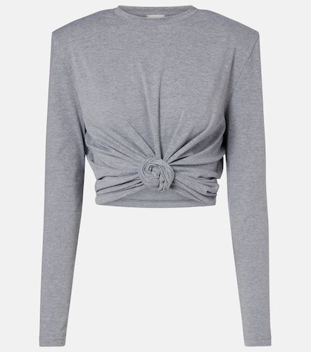 Cropped cotton-blend jersey top - Magda Butrym - Modalova