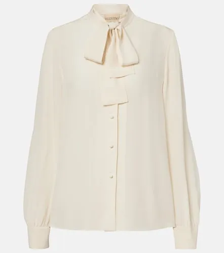 Tie-neck silk crepe de chine blouse - Valentino Garavani - Modalova