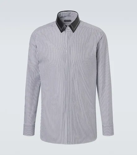 Striped cotton poplin shirt - Tom Ford - Modalova