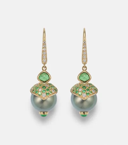 Pendientes de oro de 18 ct con piedras - Marina B - Modalova