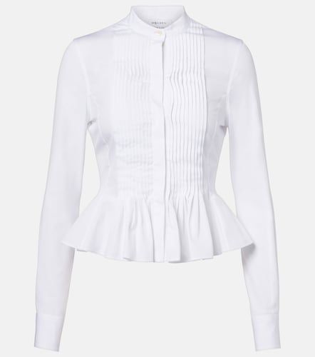 Camisa de popelín de algodón con peplum - McQueen - Modalova
