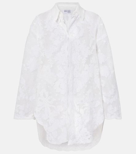 Camisa de algodón semitransparente bordada - Juliet Dunn - Modalova