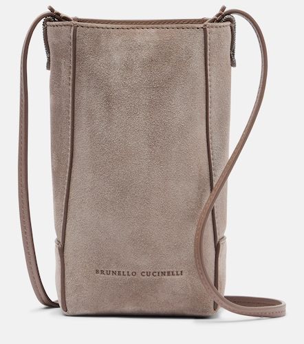 Borsa a spalla Monili in suede - Brunello Cucinelli - Modalova