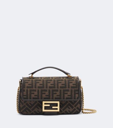 BaguetteÂ® Mini FF Zucca shoulder bag - Fendi - Modalova