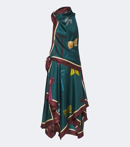 Rosette printed silk twill midi dress - Alemais - Modalova