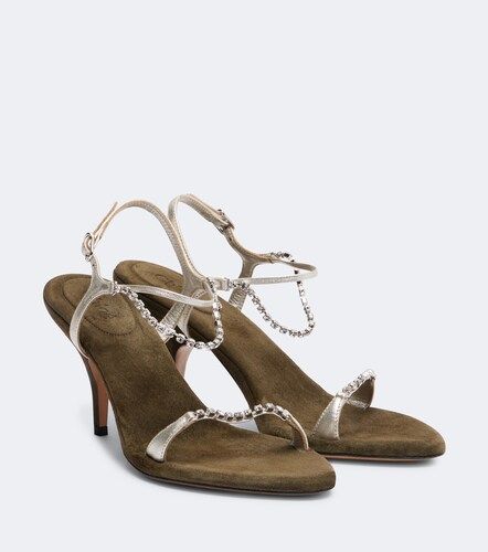 Zia embellished metallic leather sandals - Chloe - Modalova