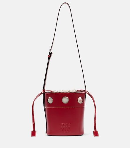 Borsa a secchiello in pelle cut-out - Miu Miu - Modalova