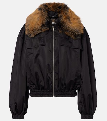Giacca blouson con shearling - Saint Laurent - Modalova