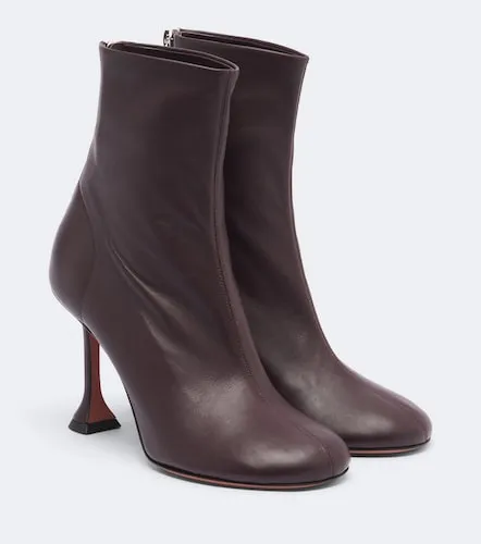 Iris leather ankle boots - Amina Muaddi - Modalova