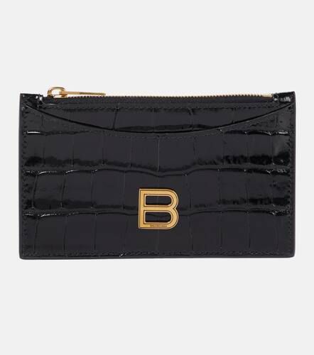 Hourglass croc-effect leather card holder - Balenciaga - Modalova