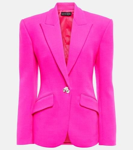 Embellished virgin wool blazer - David Koma - Modalova