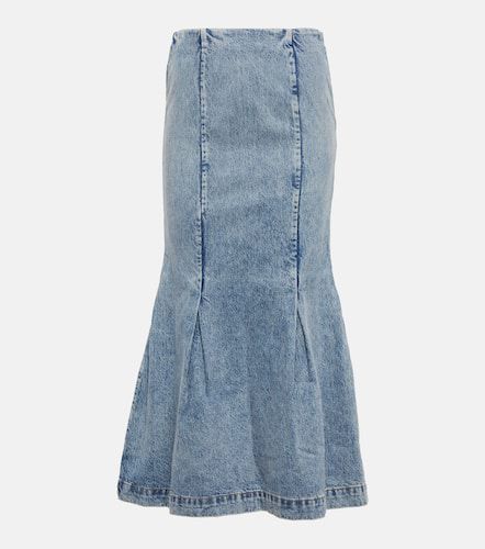 Levine seam-detail denim midi skirt - Khaite - Modalova