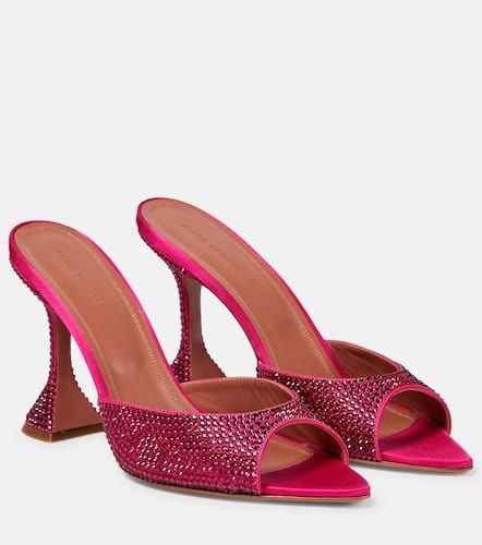 Caroline embellished satin mules - Amina Muaddi - Modalova