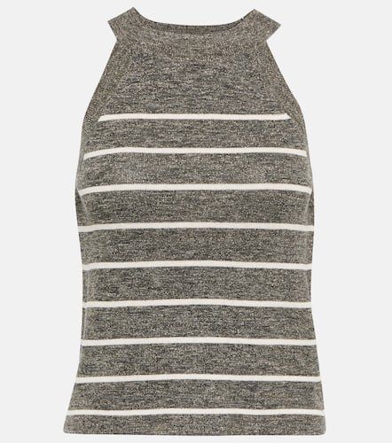 Striped linen blend tank top - Brunello Cucinelli - Modalova