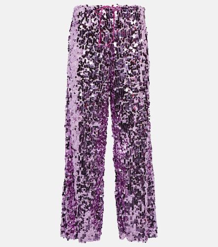 Sequined high-rise wide-leg pants - Oseree - Modalova