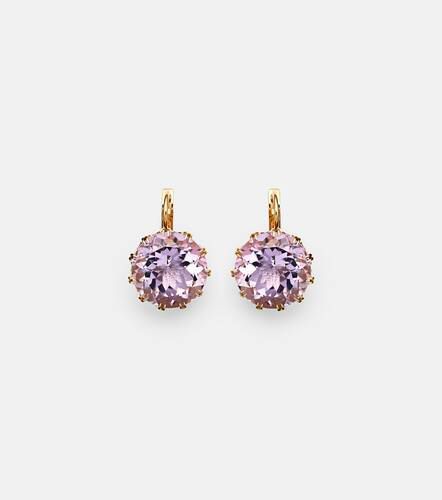 Kt gold earrings with amethysts - Ileana Makri - Modalova