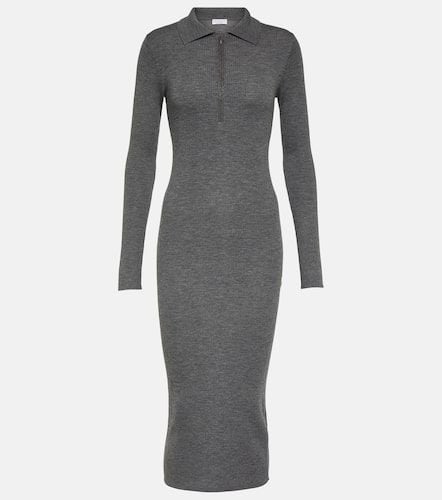 Ribbed-knit virgin wool and cashmere midi dress - Brunello Cucinelli - Modalova