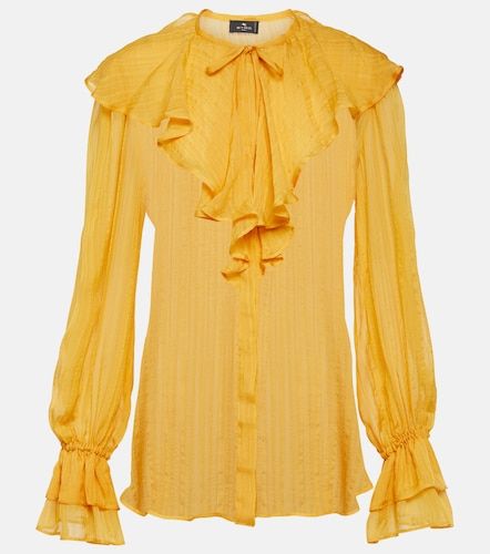 Etro Blusa in seta con volant - Etro - Modalova