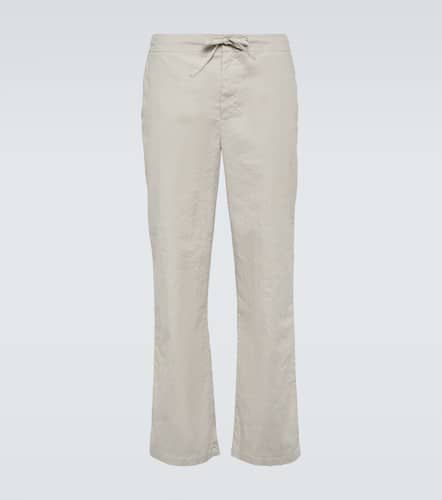 Mendes linen-blend straight pants - Frescobol Carioca - Modalova