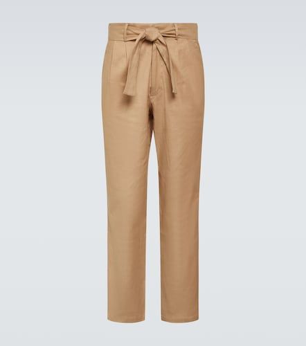 Pantalones rectos de lino y algodón - Commas - Modalova