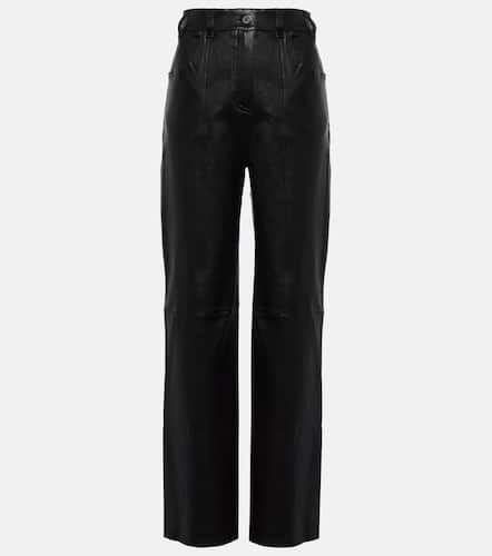 Benny high-rise leather straight pants - Stouls - Modalova