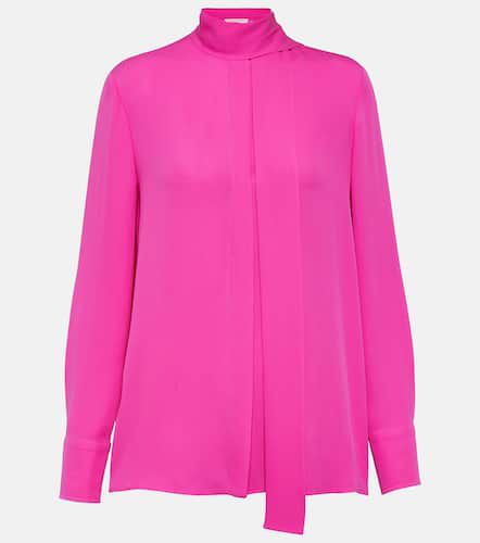 Blusa de georgette de seda con lazada - Valentino - Modalova