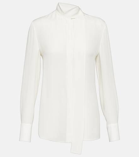 Bow-tie neck silk georgette blouse - Valentino - Modalova