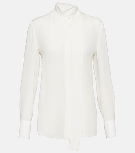 Blusa de georgette de seda con lazada - Valentino Garavani - Modalova