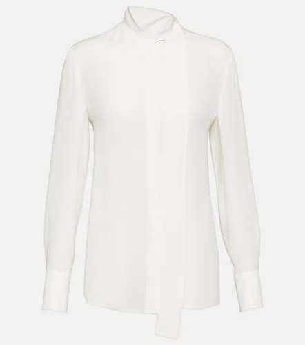 Bow-tie neck silk georgette blouse - Valentino Garavani - Modalova