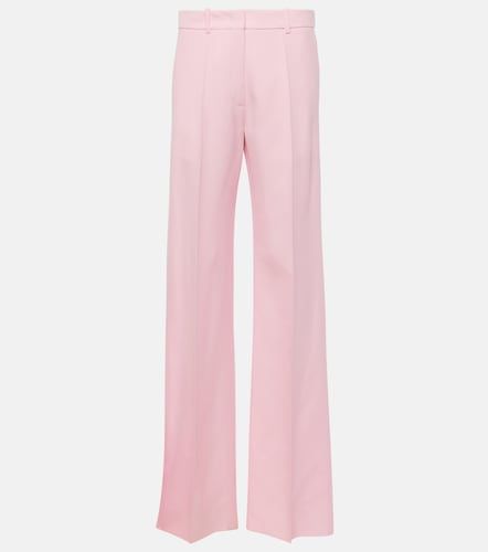 Pantaloni a gamba larga in lana e seta - Valentino - Modalova