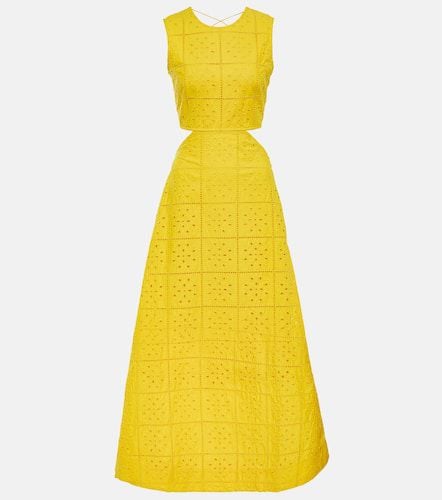 Broderie anglaise cotton maxi dress - Ganni - Modalova