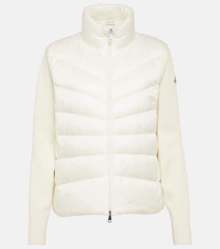 Down-paneled virgin wool cardigan - Moncler - Modalova