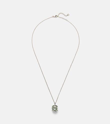 Kt necklace with green amethyst and diamonds - Mateo - Modalova