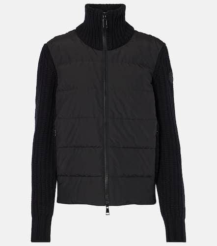 Wool and cashmere down-paneled cardigan - Moncler - Modalova