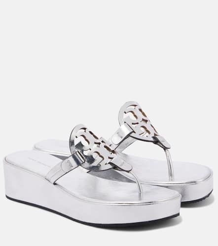 Plateausandalen Miller aus Metallic-Leder - Tory Burch - Modalova