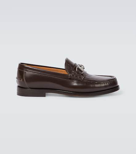 Horsebit GG debossed leather loafers - Gucci - Modalova