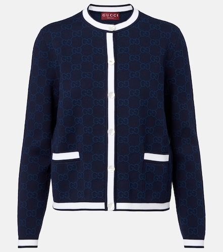 Cárdigan de algodón con GG en intarsia - Gucci - Modalova