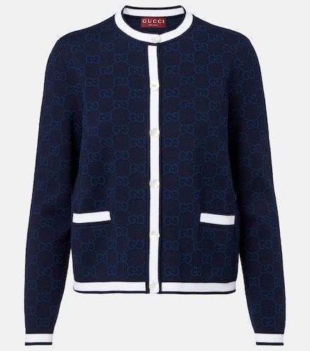 Cárdigan de algodón con GG en intarsia - Gucci - Modalova