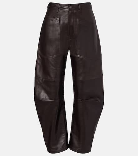 Shon leather barrel-leg pants - Nili Lotan - Modalova