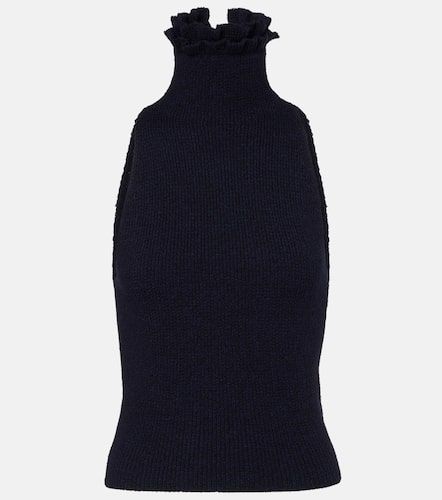 Wool and silk-blend turtleneck top - Alaia - Modalova
