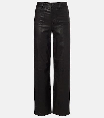 Le Slim Palazzo high-rise leather pants - Frame - Modalova